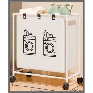 سلة غسيل متنقلة متعددة الاستعمالات (57×55×25 سم)