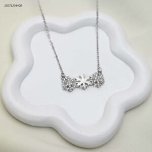 سلسال 3 ثلجات لون فضي