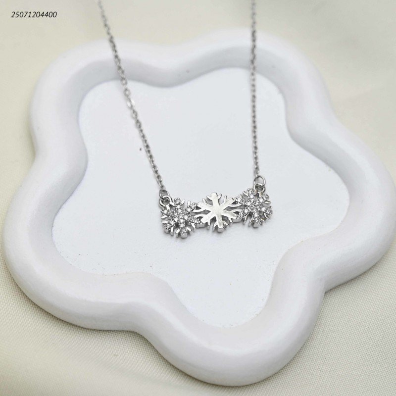 سلسال 3 ثلجات لون فضي