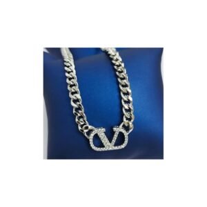 سلسال جنزير شكل ماركة لون فضي