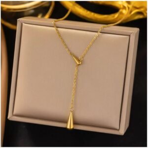 سلسال ذهبي بتصميم قطرة