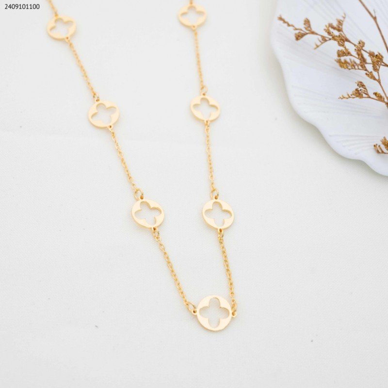 سلسال طويل - ماركة دائري لون ذهبي