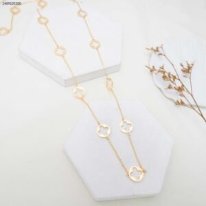 سلسال طويل - ماركة طبقتين لون ذهبي