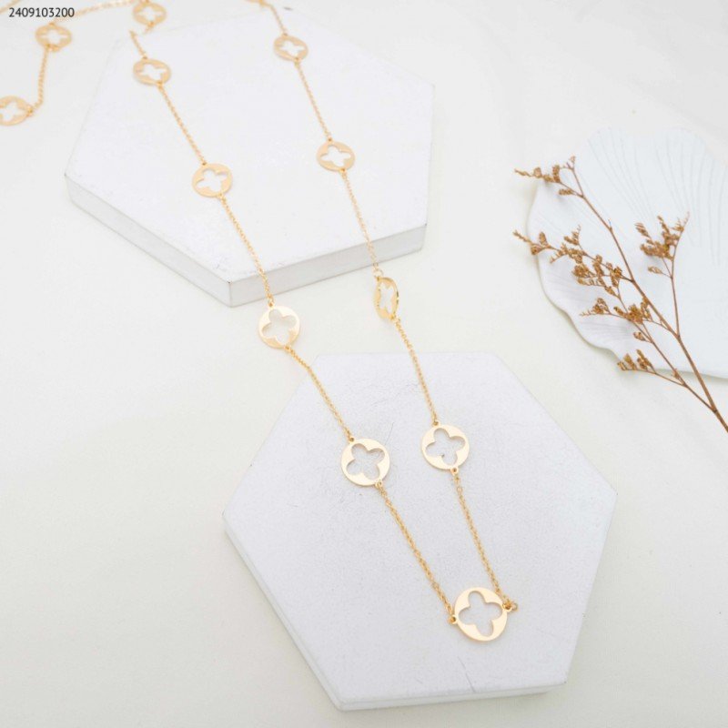 سلسال طويل - ماركة طبقتين لون ذهبي