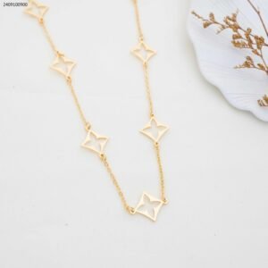 سلسال طويل - ماركة طبقتين لون ذهبي