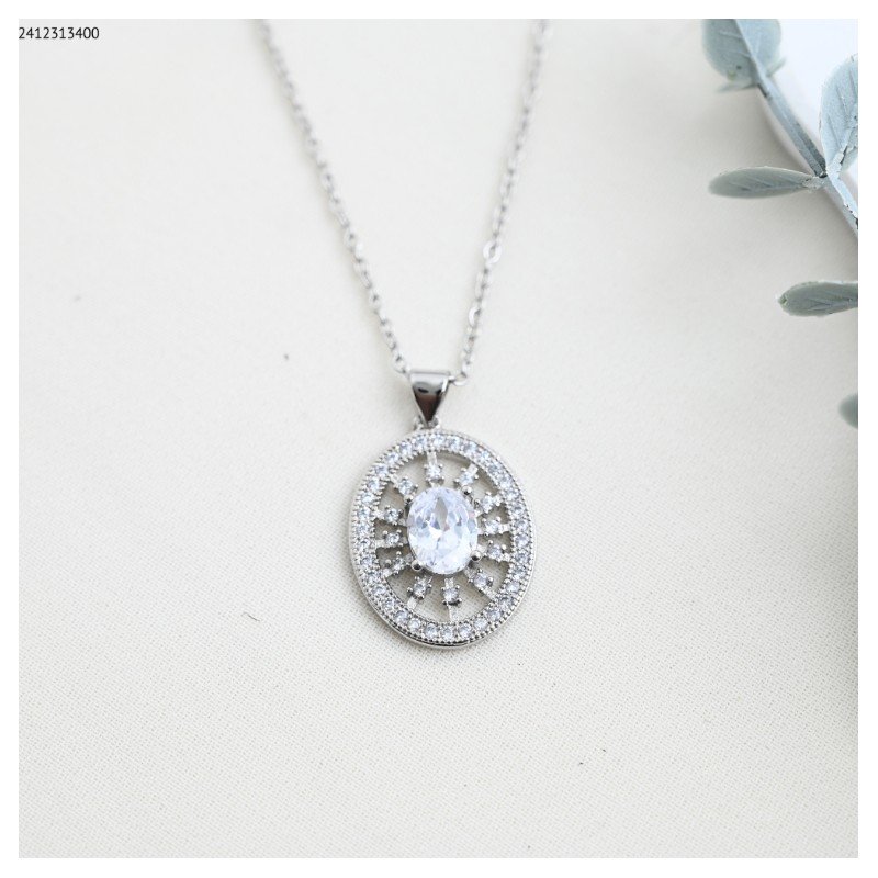 سلسال لون فضي من FJ مقاوم لتغير اللون كفالة سنتين ضد تغير اللون