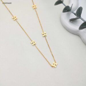 سلسال ماركة طويل على طول السلسلة حرف H لون ذهبي
