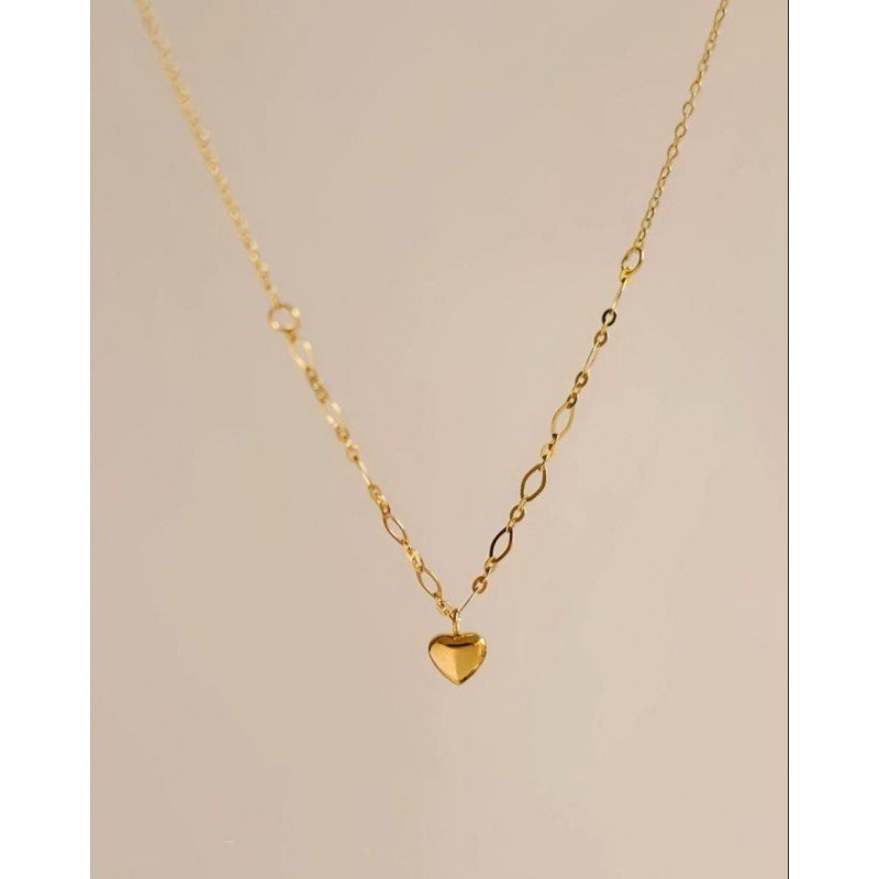 سلسال ناعم بتصميم قلب صغير ذهبي