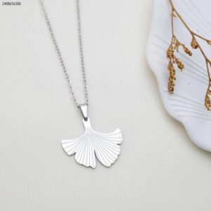 سلسال ورقة كبيرة لون فضي