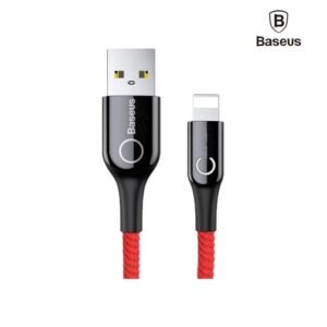 سلك شاحن iPhone من Baseus 1.2 متر لون احمر
