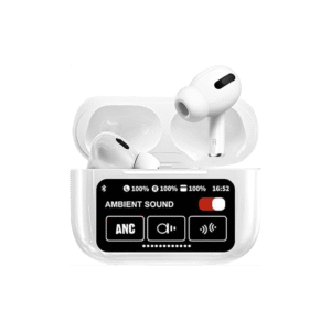 سماعات ايربود مع شاشه لمس لون ابيض