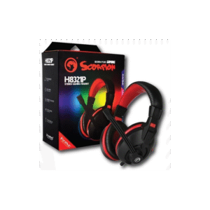 سماعات رأس مع ميكروفون Marvo Scorpion H8321P – لون أسود وأحمر