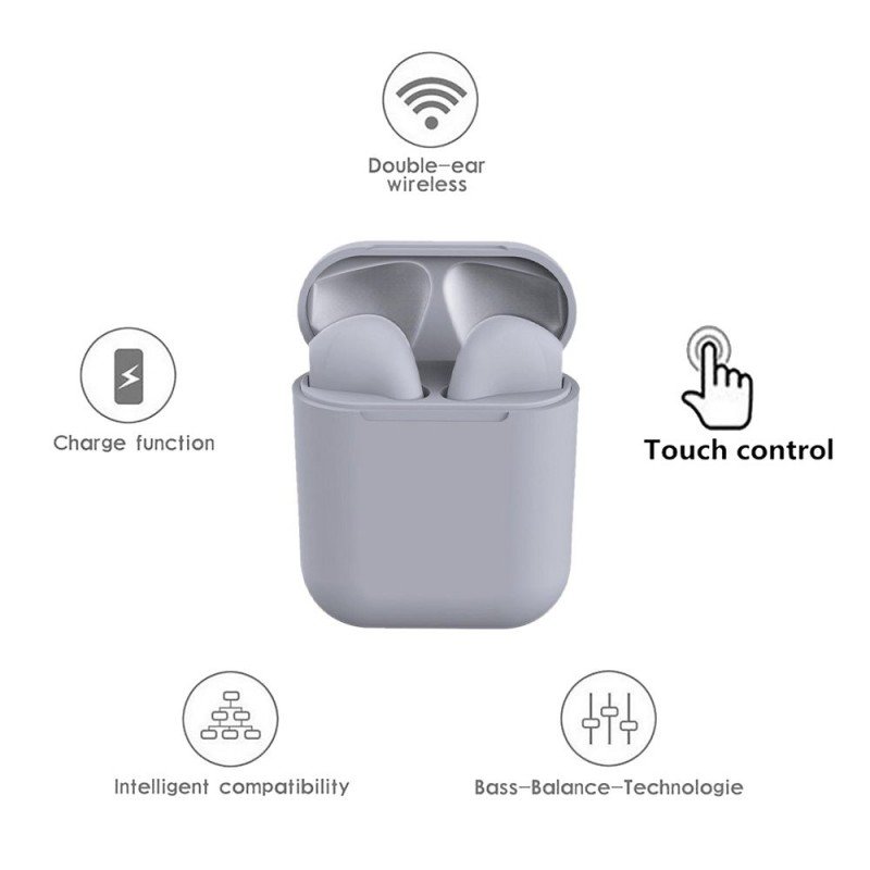 سماعة اذن i12 اللاسلكية، بإصدار بلوتوث 5.0