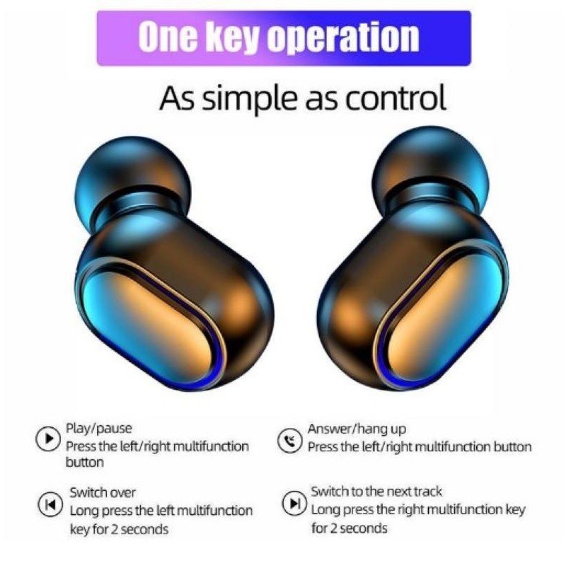 سماعة أذن بخاصية البلوتوث TWS لاسلكية الاصدار 5.0 سماعة أذن ستيريو للألعاب المحمولة لون زهري - Image 3