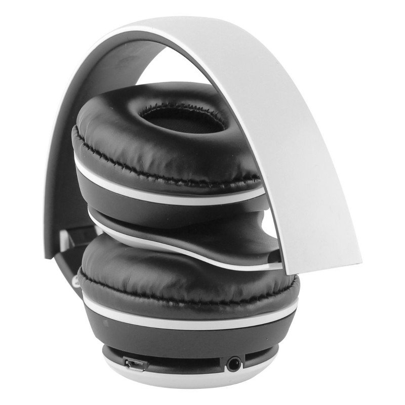 سماعة الراس P-47 ستيريو اللاسلكي، مقاس 3.5 ملم تعمل بتقنية البلوتوث- لون أسود/ أبيض - Image 5
