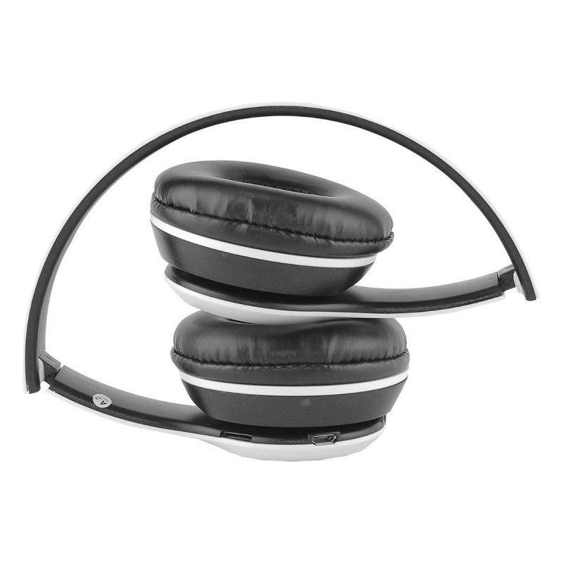 سماعة الراس P-47 ستيريو اللاسلكي، مقاس 3.5 ملم تعمل بتقنية البلوتوث- لون أسود/ أبيض - Image 6