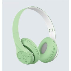 سماعة لاسلكية ST95  لون أخضر  تدعم ذاكرة خارجية Wireless Earphone