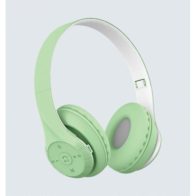 سماعة لاسلكية ST95  لون أخضر  تدعم ذاكرة خارجية Wireless Earphone