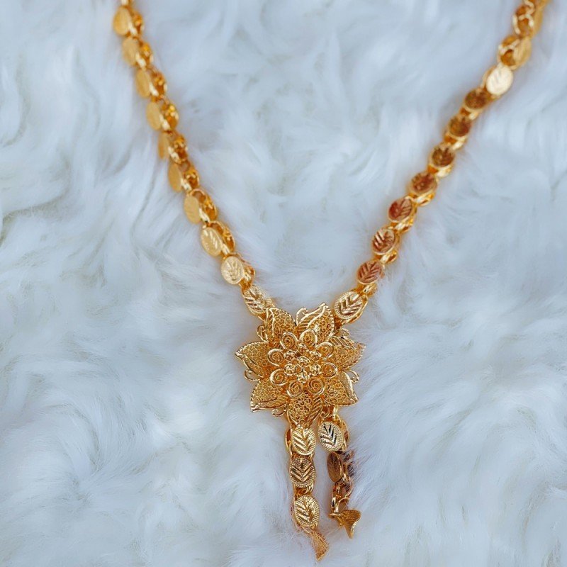 سنسال ذهب روسي حلبي طويل للنساء