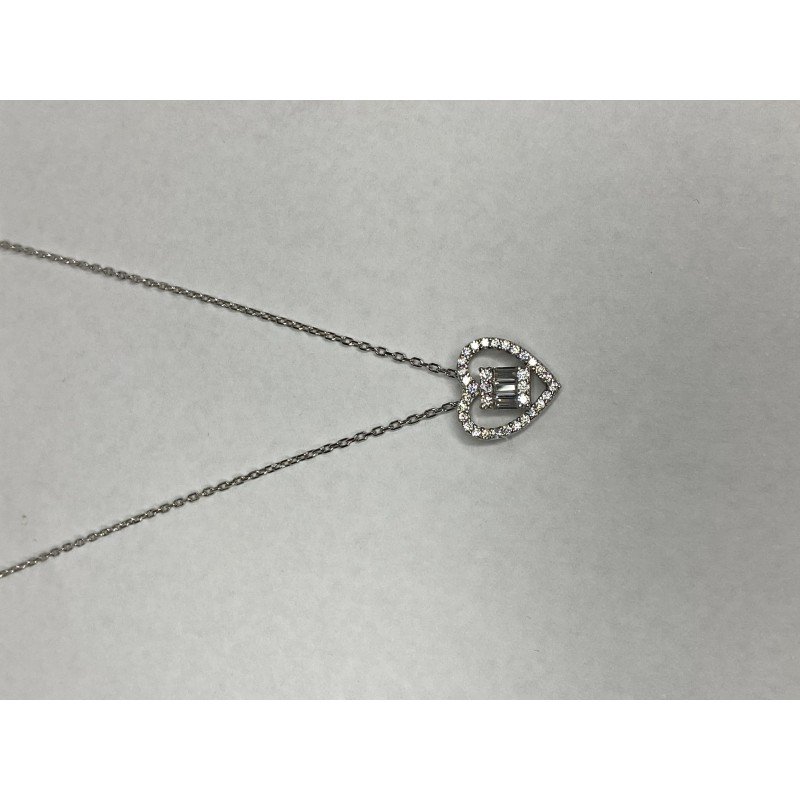 سنسال فضة قلب محجر عيار925