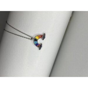 سنسال فضة قوس قزح عيار925