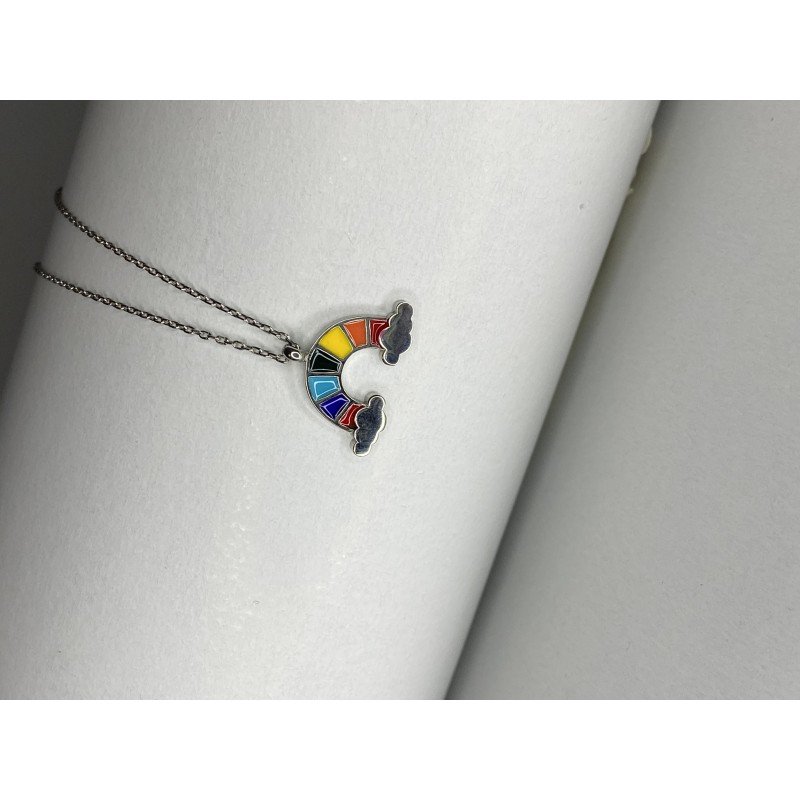 سنسال فضة قوس قزح عيار925