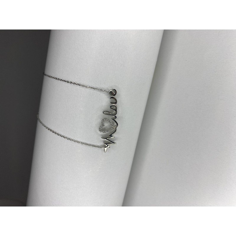 سنسال فضة نبض مع LOVE عيار925