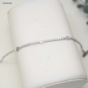 سوار تنس لون فضي