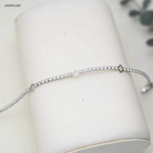 سوار تنس لون فضي