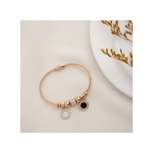 سوار جولدن روز بتصميم دوائر أبيض وأسود