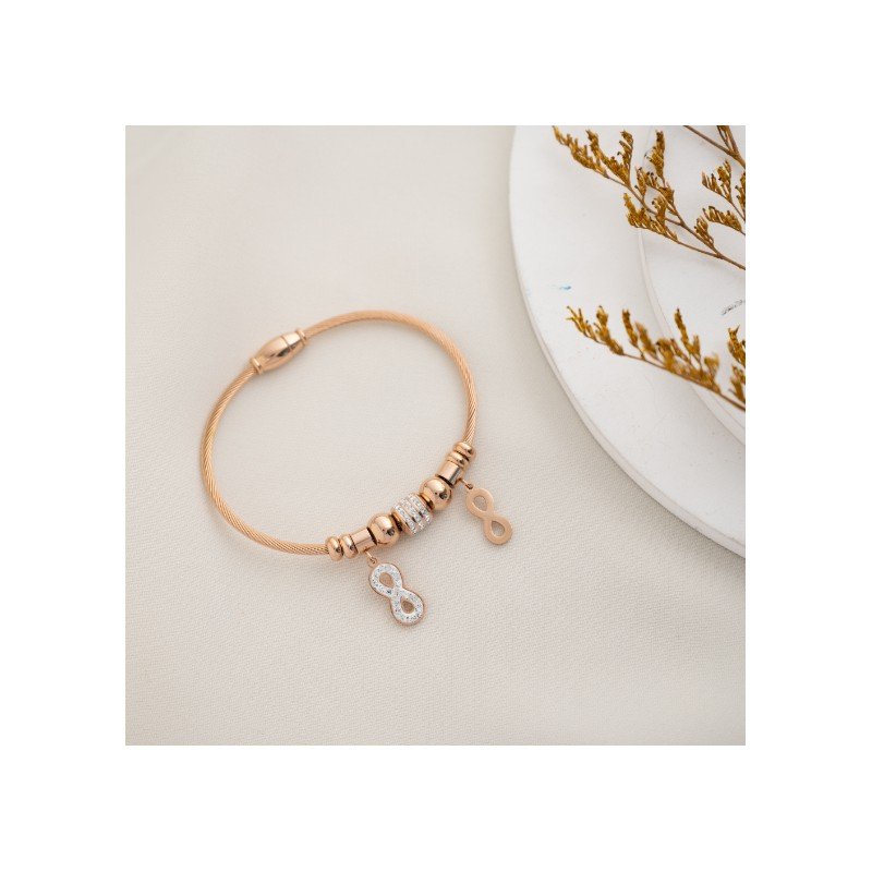 سوار جولدن روز زركون بتصميم انفنتي