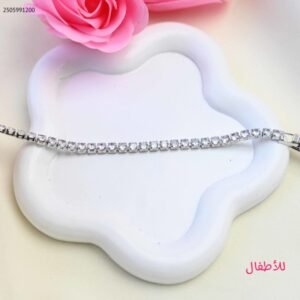 سوار لون فضي للأطفال من FJ مقاوم لتغير اللون كفالة سنتين ضد تغير اللون