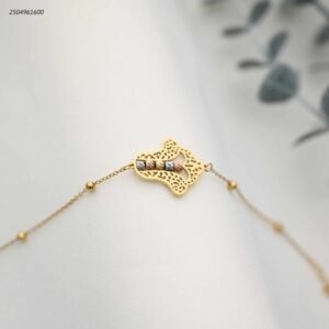 سوار مع كف مزخرف لون ذهبي