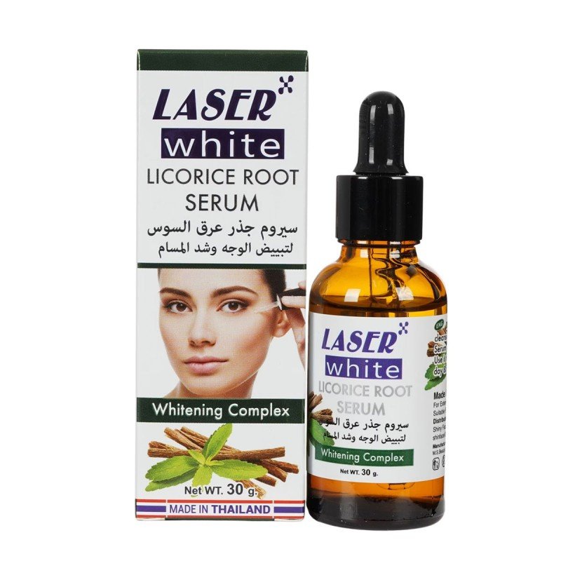 سيروم جذر عرق السوس لتبييض الوجه وشد المسام حجم 30 مل - Licoreice Root Serum by Laser White