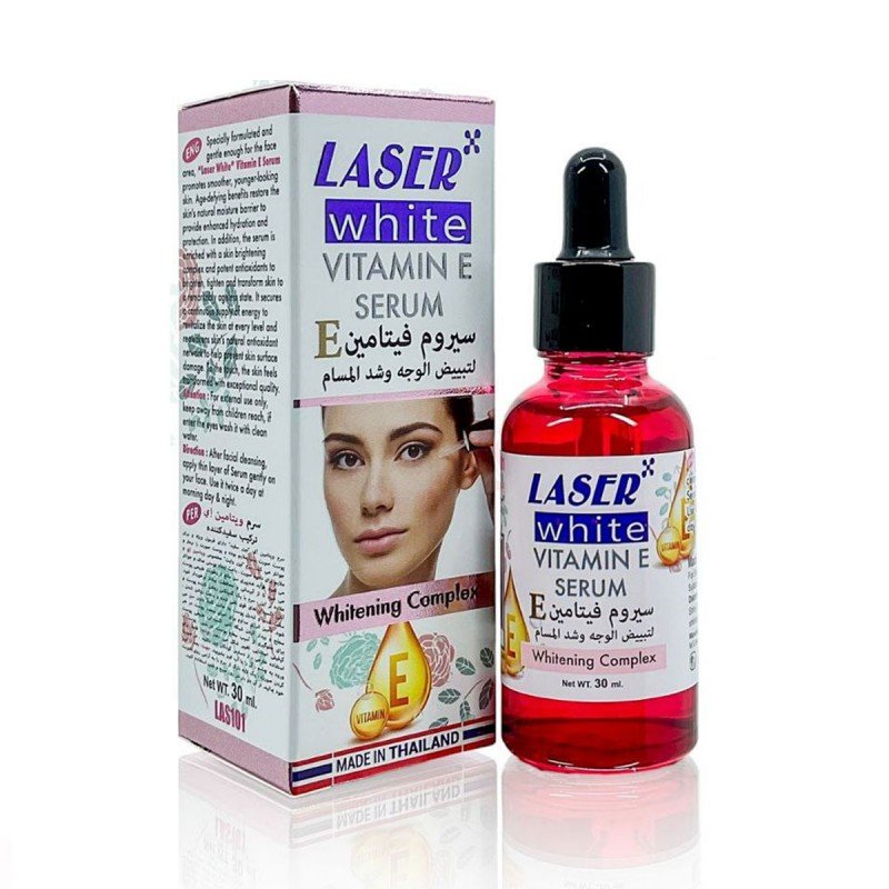 سيروم فيتامين ايه لتبييض الوجه وشد المسام حجم 30 مل - Vitamin E Serum by Laser White