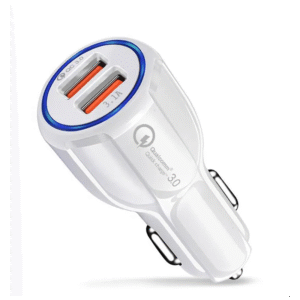 شاحن سيارة 35 واط بمنفذين من فونيكس لون أبيض- Fonix Car Charger QC 3.0 Two Ports