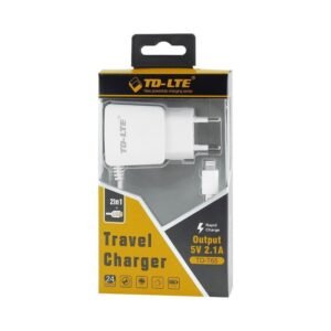 شاحن مدخل USB مع سلك TD-LTE T65 - متوافق مع أجهزة من نوع اتصال Lightning - طول 1 متر