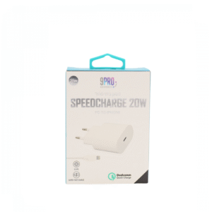 شاحن منزلي 20W SpeedCharge pd لجهاز آيفون أبيض