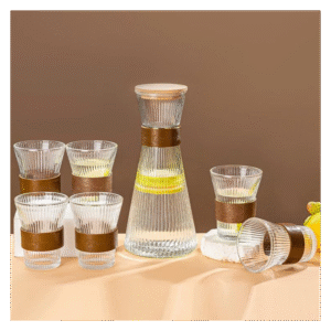 شاف مع غطاء خشب+ ٦ كاسات