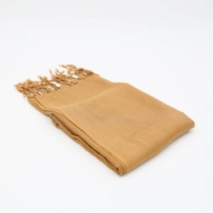 شال رأس نسائي حجم 165×70 سم لون عسلي