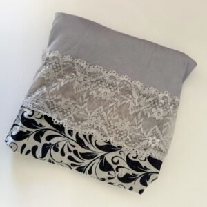 شال نسائي قماش لايكرا مقاس 170×68 سم سادة لون رمادي