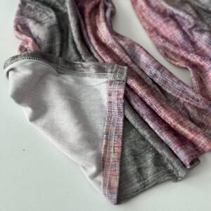 شال نسائي قماش لايكرا مقاس 170×68 سم موشح بألوان متعددة