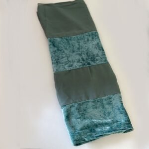 شال نسائي مخمل وشيفون مقاس 160×56 سم لون أخضر