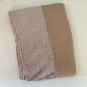 شال نسائي مخمل وشيفون مقاس 160×56 سم لون بيج