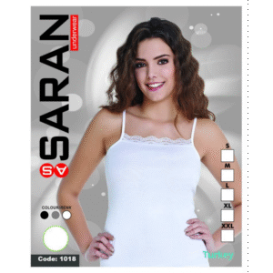 شباح داخلي (بروتيل) بحمالات رفيعة بتصميم دانتيل للنساء لون أبيض