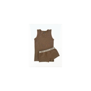 طقم داخلي ولادي قطعتين شباح وبوكسر للأطفال لون بيج