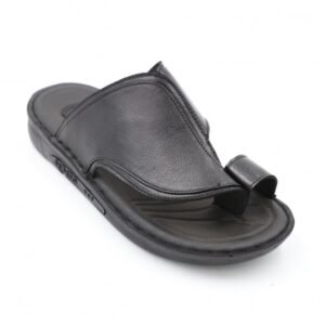 شبشب جلد طبيعي بتصميم اصبع من SABATO للرجال لون أسود