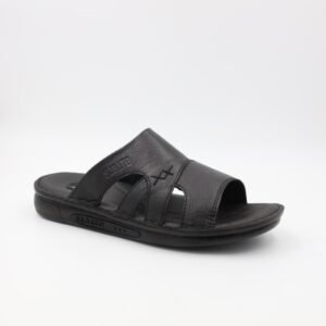 شبشب جلد طبيعي من SABATO للرجال لون أسود