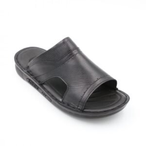 شبشب جلد طبيعي من SABATO للرجال لون أسود