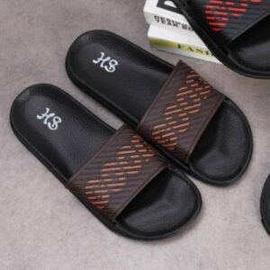 شبشب رجالي لون بني مخطط عسلي